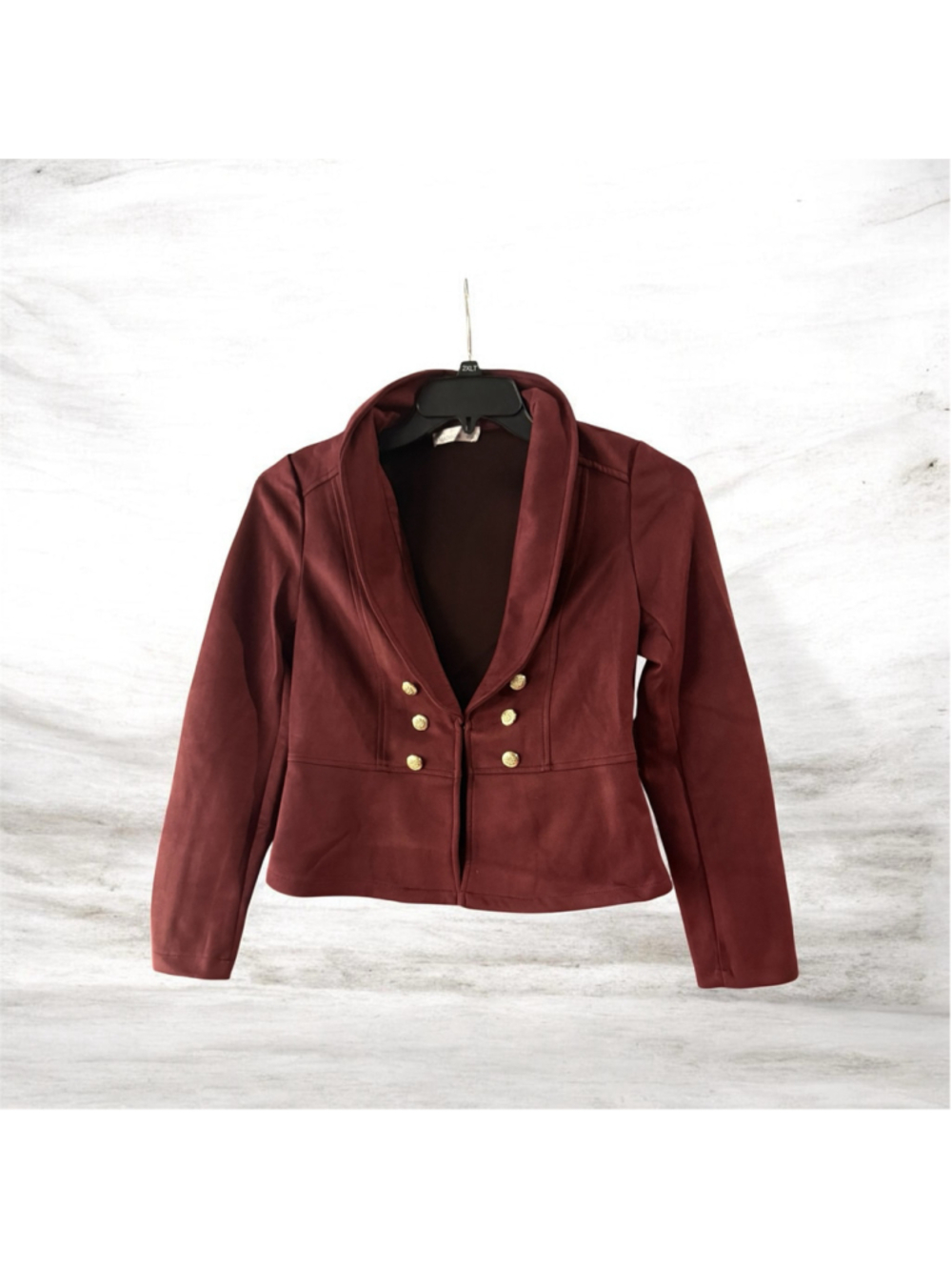 Women's 89th & Madison Burgundy Blazer Jacket Size S
